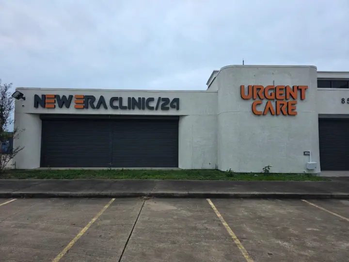 New Era Clinic and Urgent Care signs on an exterior building