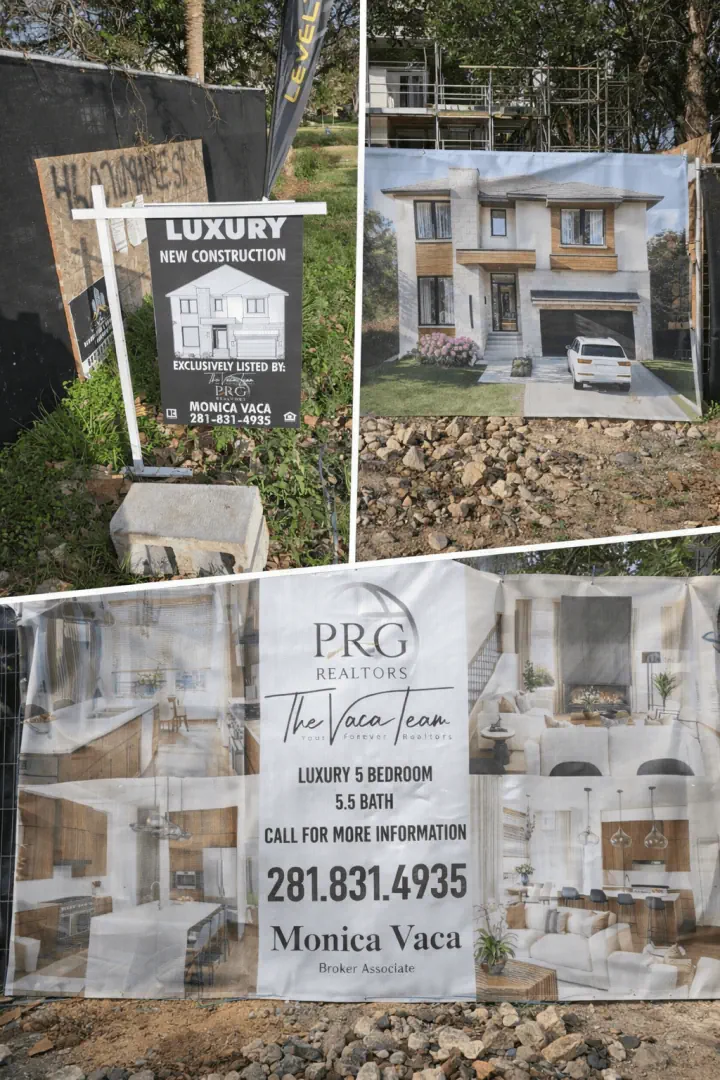 Two real estate property signs shown side by side