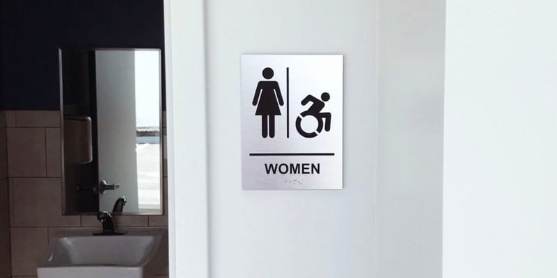 ADA room and restroom signs